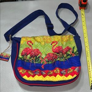 Vibrant Flamingo Print Women's Shoulder Bag